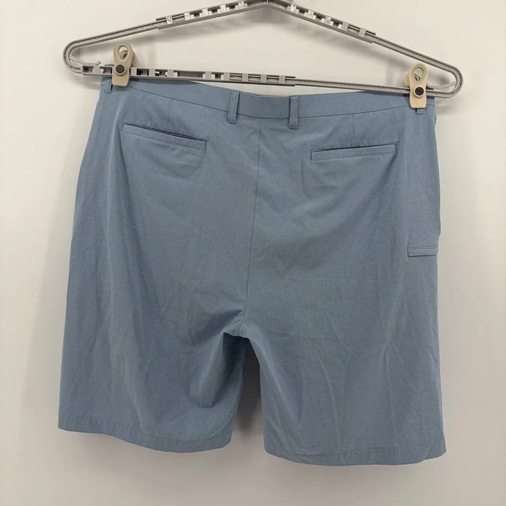 Roundtree & Yorke Mens 44 Blue Performance Shorts Stretch Golf‎ Tech Flat Front
